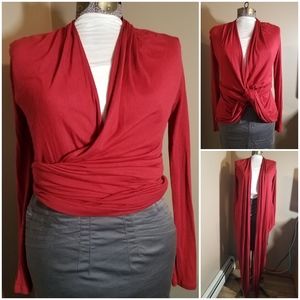 wrap cardigan wrap shrug bolero cover up EUC